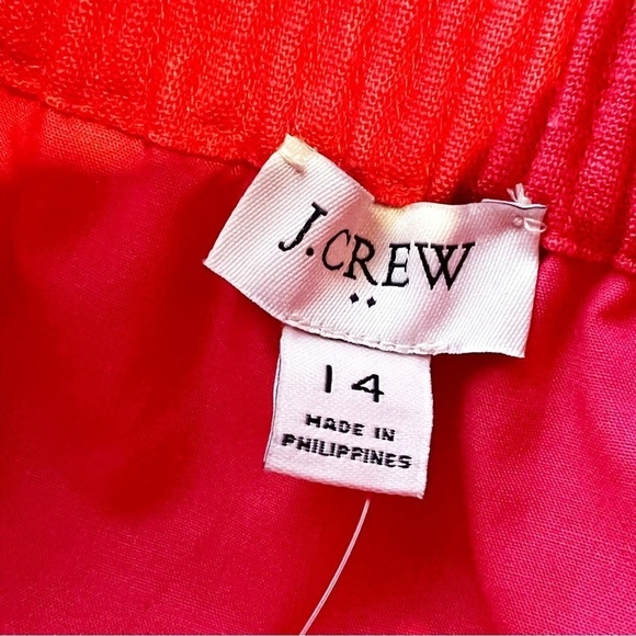NWT J. Crew Paperbag Coral Mini Linen Cotton Blend Skirt Spring 2022 - Picture 3 of 8